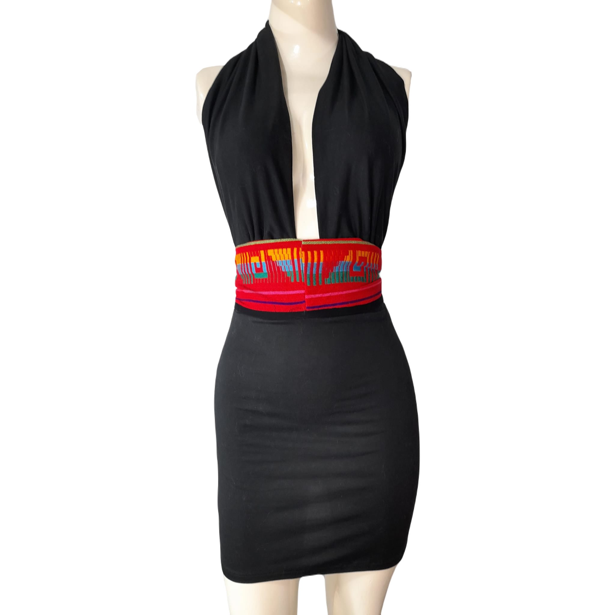 Halter Neck Dress with Mexican Belt